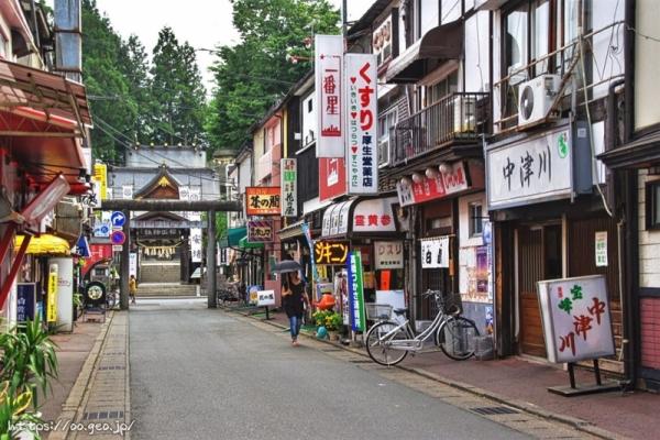 桜山神社参道の商店街